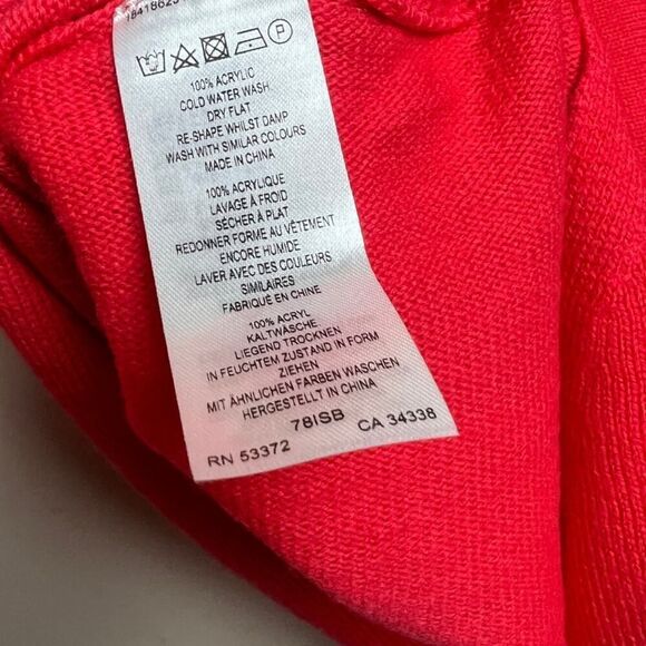 French Connection Red Crew Neck Sweater NWT Sz. M - Picture 5 of 6